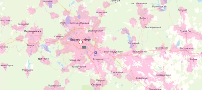 Зона покрытия Билайн в городе Брянск и области 